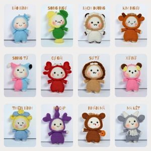 Móc khóa cung hoàng đạo handmade