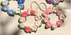 Len handmade hình vòng hoa