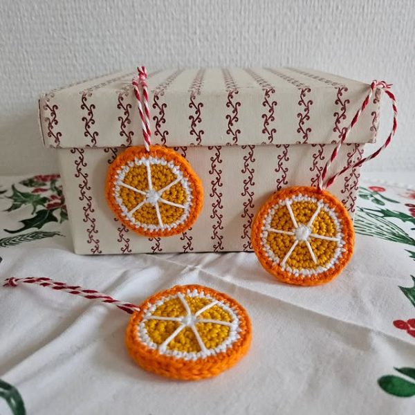 Móc khóa trái cam len handmade