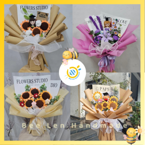 Bó hoa len tốt nghiệp nhiều kiểu