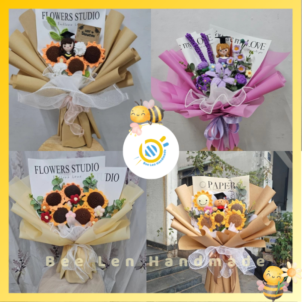 Bó hoa len tốt nghiệp nhiều kiểu