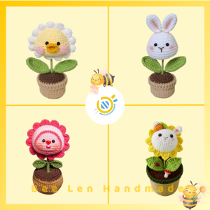 Chậu hoa thú len đơn Beelenhandmade đáng yêu