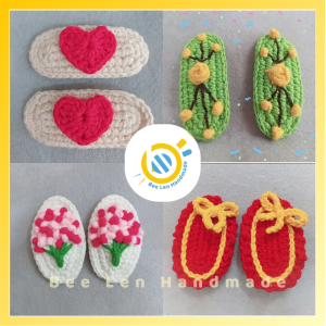 Cặp tóc len handmade
