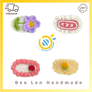 Cặp tóc hoa len basic
