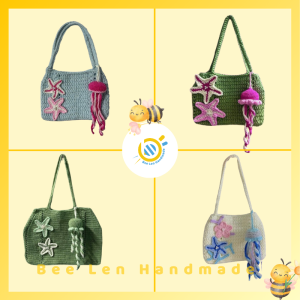 Túi tote móc len đeo vai đi biển
