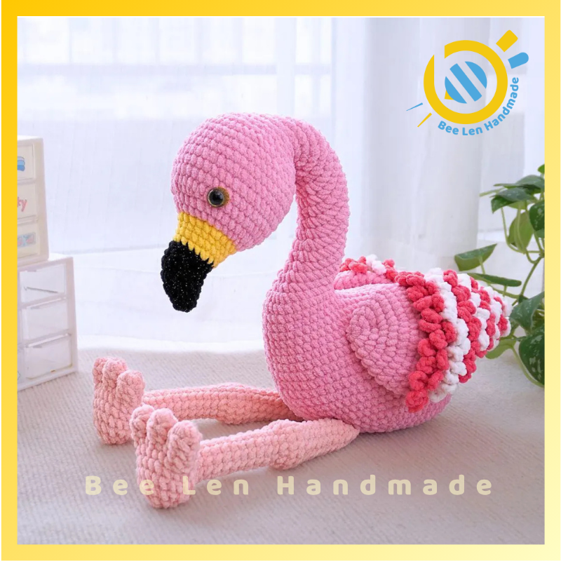 Cách đan len gấu bông flamingo