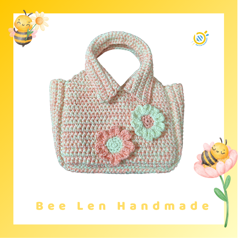 Cách đan túi xách bằng len kèm charm