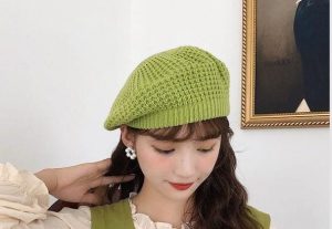 cách đan mũ len nữ Hàn Quốc
